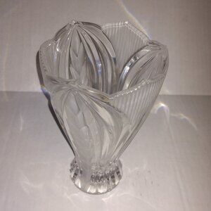 Vintage Mid Century Beyer Novelette Lead Crystal Glass Vase. West Germany